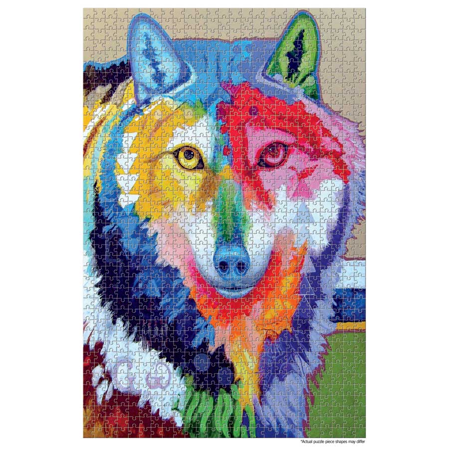 Big Wolf Puzzle - 1000 Pcs by artist John Balloue. Indigenous Collection.