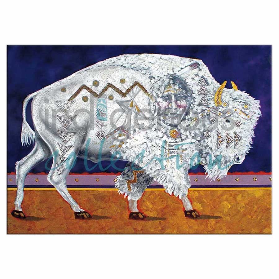 White Buffalo Magnets by artist John Balloue