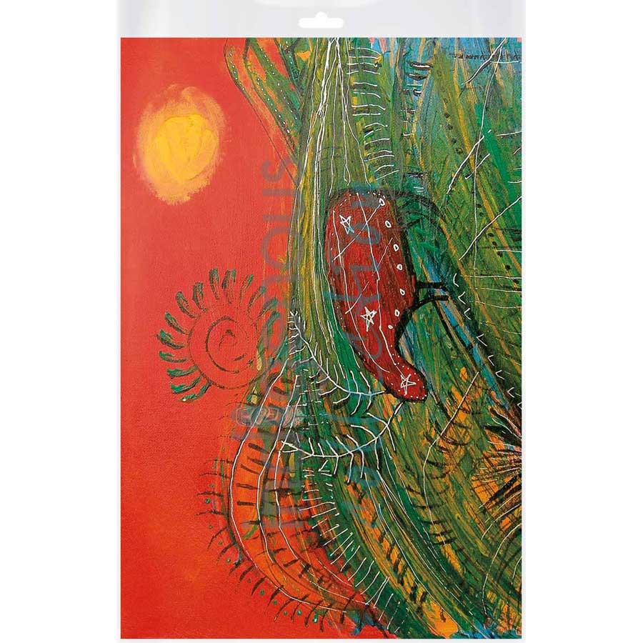 Caribou with Red by artist Alan Syliboy - Mi'kmaq. Indigenous Collection