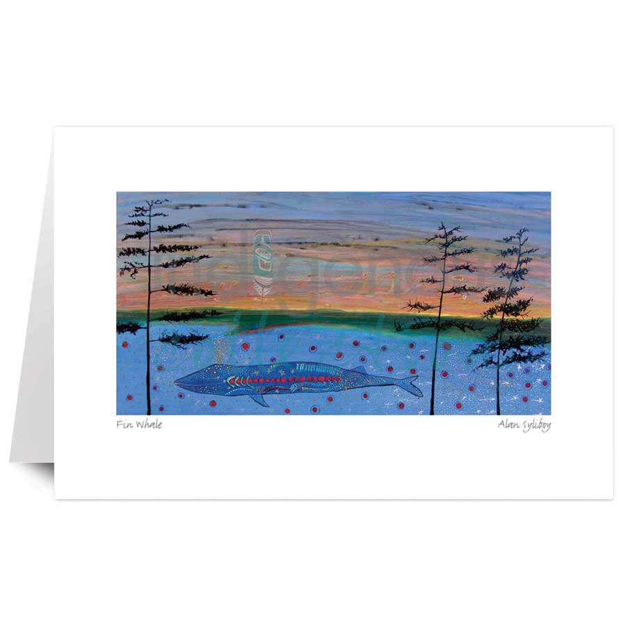 Fin whale by artist Alan Syliboy