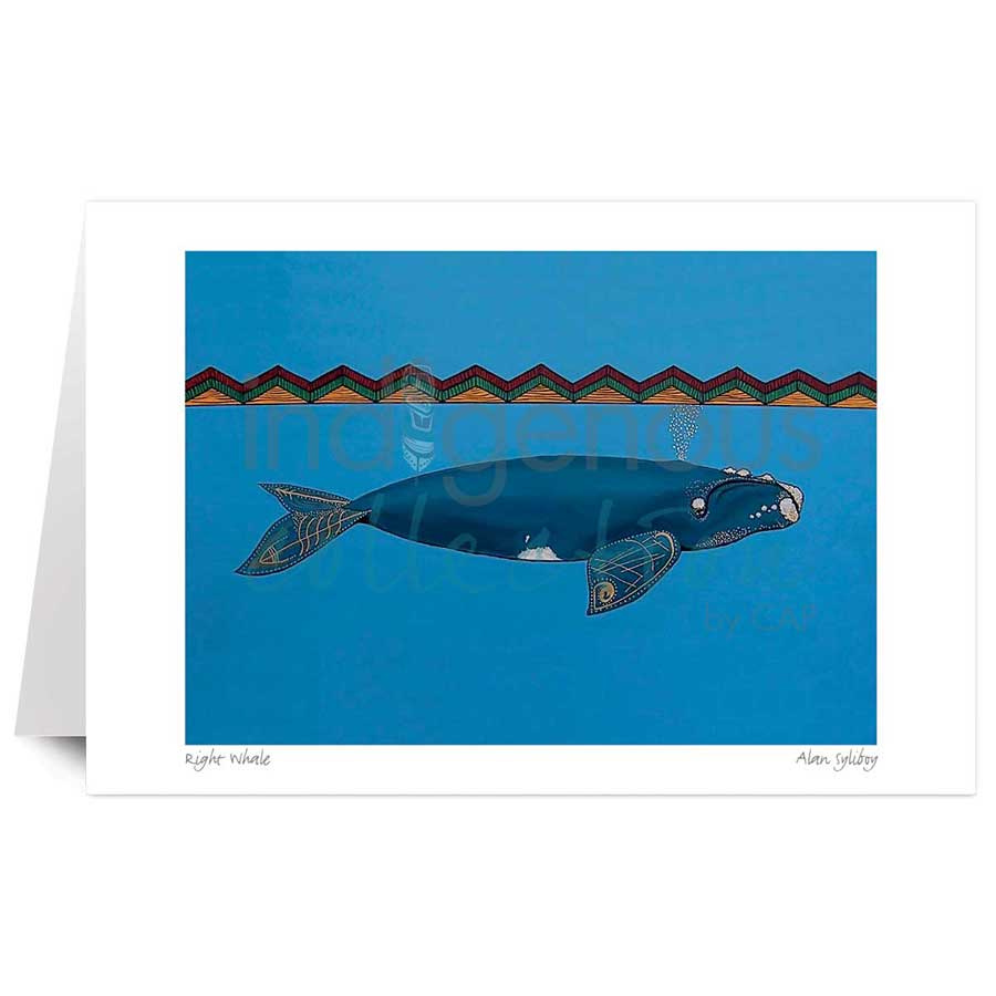 Sea right whale by artist Alan Syliboy