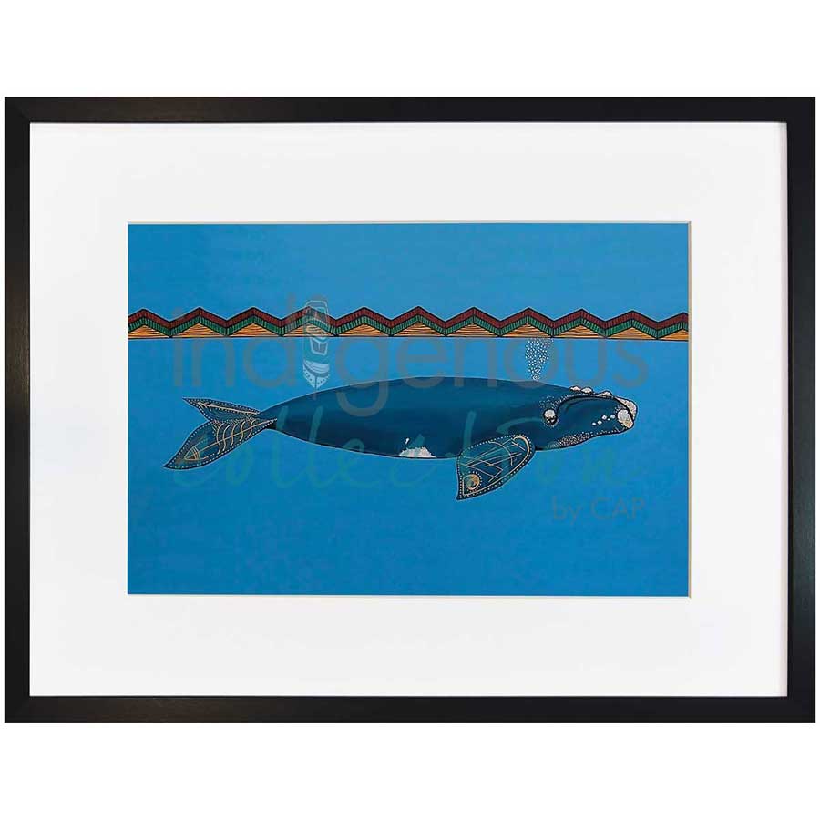 Sea right whale by artist Alan Syliboy - Mi'kmaq. Indigenous Collection