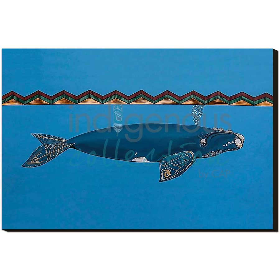 Sea right whale by artist Alan Syliboy - Mi'kmaq. Indigenous Collection