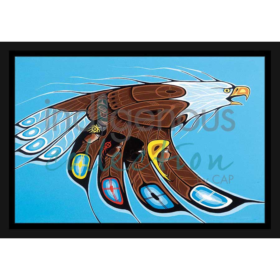 On Eagle's Wings by artist Shelly Fletcher - Cree. Indigenous Collection