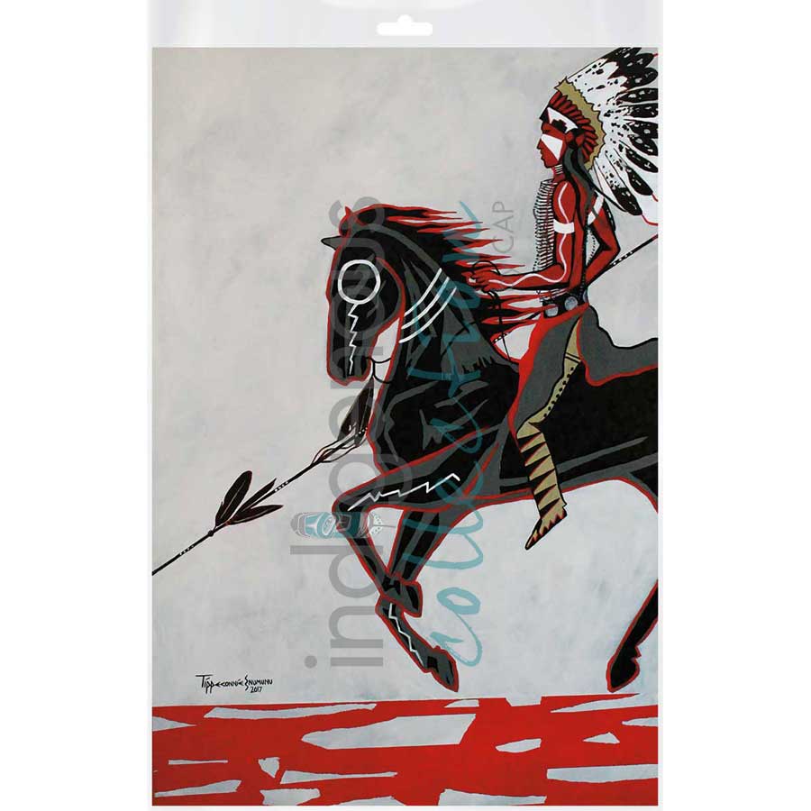 Comanche Warrior  by artist Eric Tippeconnic - Comanche. Indigenous Collection