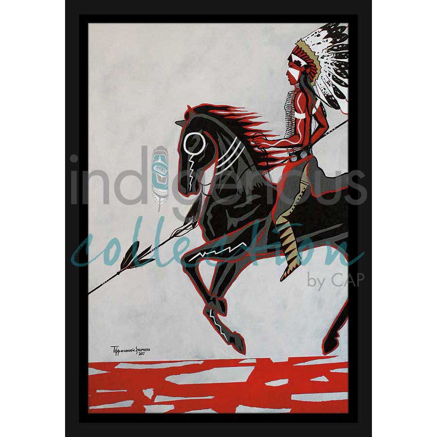 Comanche Warrior  by artist Eric Tippeconnic - Comanche. Indigenous Collection