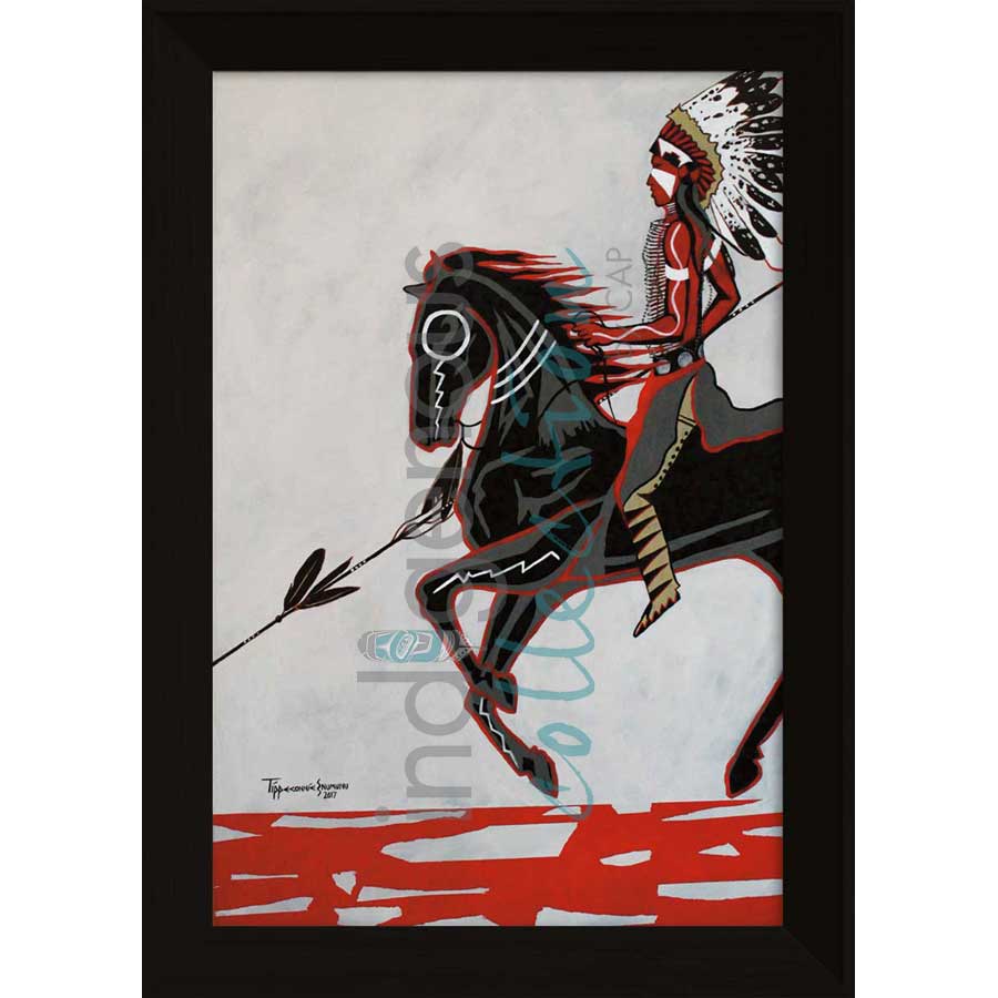 Comanche Warrior  by artist Eric Tippeconnic - Comanche. Indigenous Collection