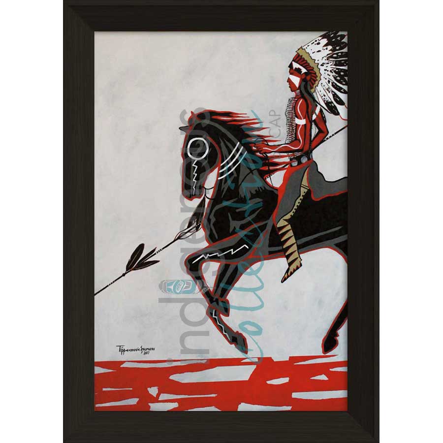 Comanche Warrior  by artist Eric Tippeconnic - Comanche. Indigenous Collection