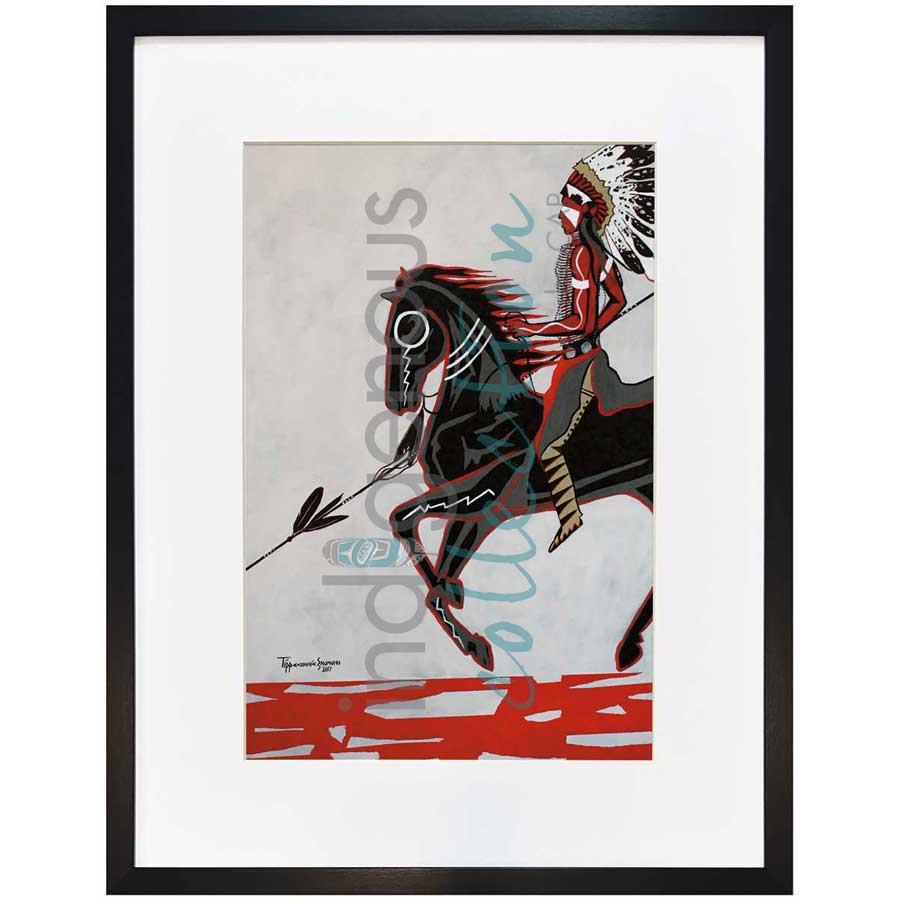 Comanche Warrior  by artist Eric Tippeconnic - Comanche. Indigenous Collection