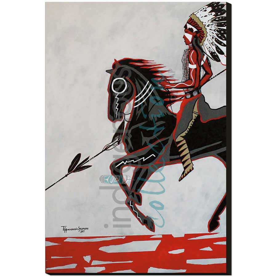Comanche Warrior  by artist Eric Tippeconnic - Comanche. Indigenous Collection