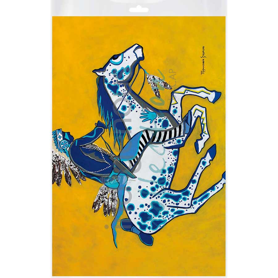 He Is Not Afraid by artist Eric Tippeconnic - Comanche. Indigenous Collection