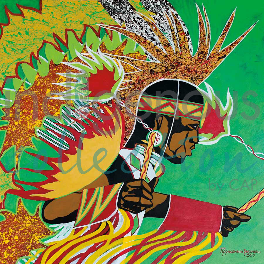 Saturday Evening in Walters  by artist Eric Tippeconnic