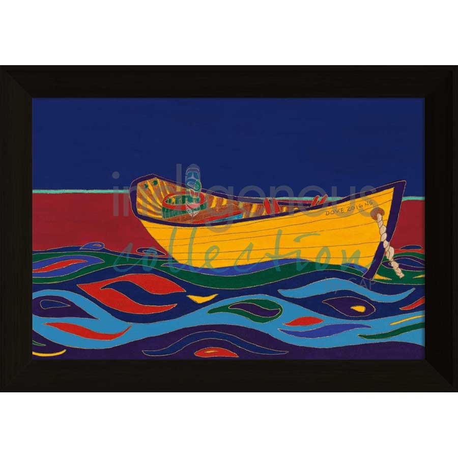 Yellow Dory by artist Dawn Oman - Denesuline (Chipewyan). Indigenous Collection