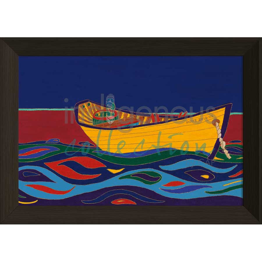 Yellow Dory by artist Dawn Oman - Denesuline (Chipewyan). Indigenous Collection