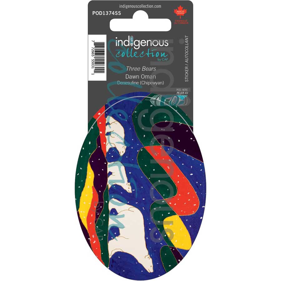 Three Bears Sticker by artist Dawn Oman – Indigenous Collection and CAP ...