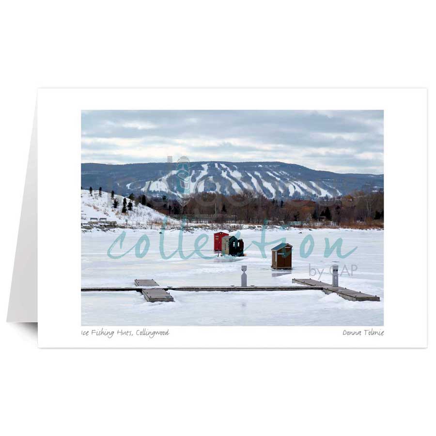 Ice Fishing Huts, Collingwood by artist Donna Tolmie