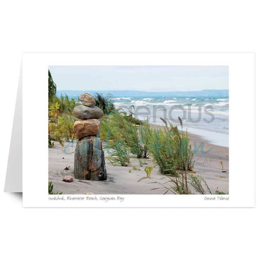 Inukshuk, Bluewater Beach, Georgian Bay by artist Donna Tolmie