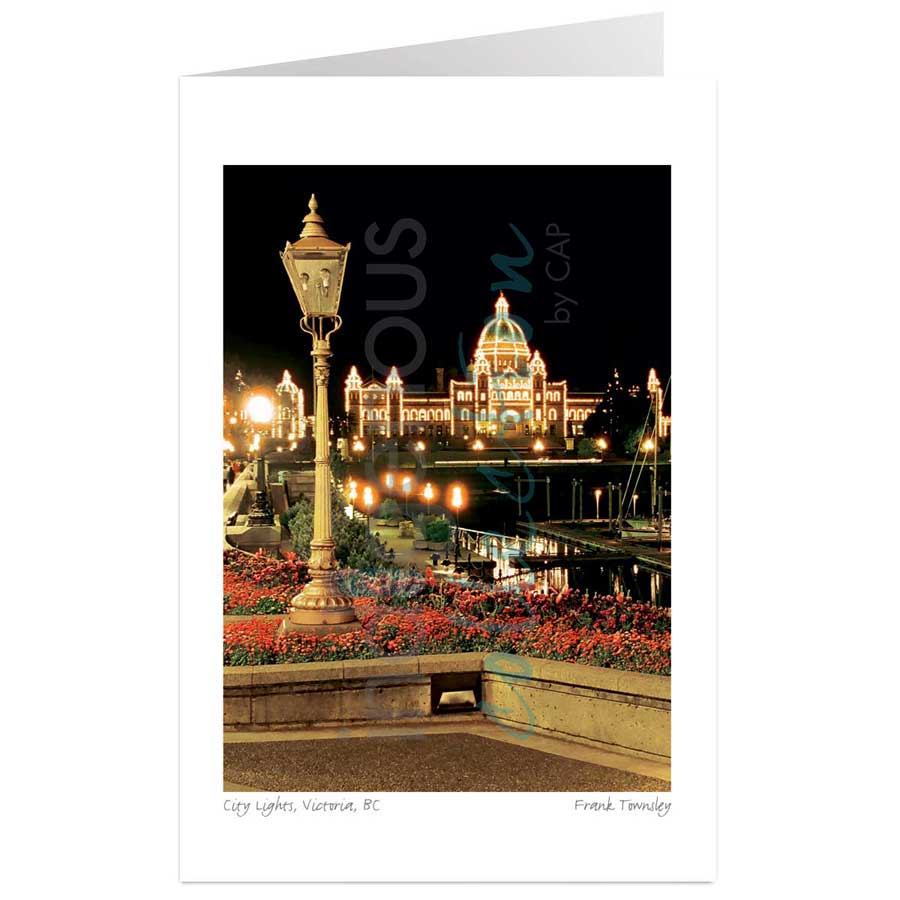 City Lights, Legislative Buildings, Victoria, BC by artist Frank Townsley