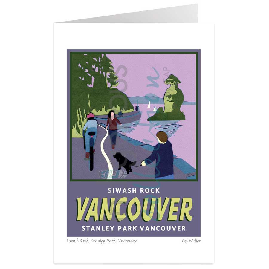 Siwash Rock, Stanley Park, Vancouver by artist Del Miller