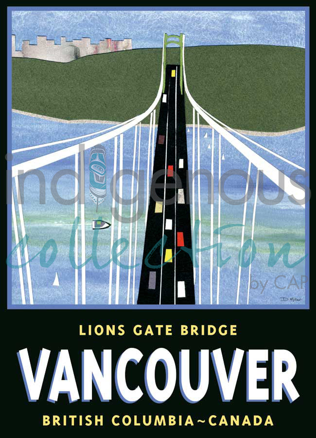 Lions Gate Bridge, Vancouver by artist Del Miller