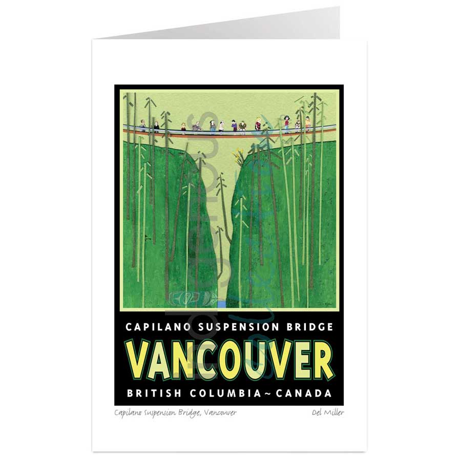 Capilano Suspension Bridge, Vancouver by artist Del Miller