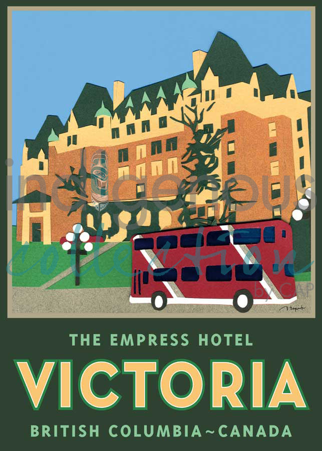 The Empress Hotel, Victoria by artist Del Miller
