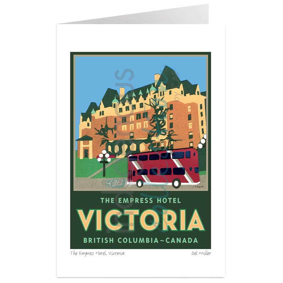 The Empress Hotel, Victoria by artist Del Miller