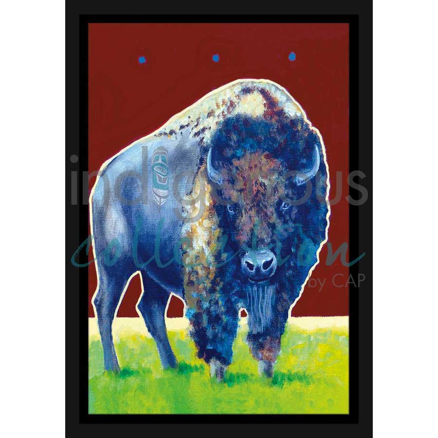 Mr. Bison by artist John Balloue - Cherokee. Indigenous Collection