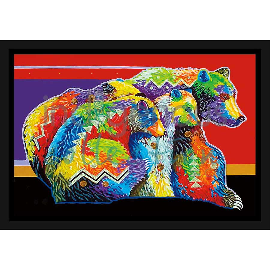 Keeping the Family Close by artist John Balloue - Cherokee. Indigenous Collection