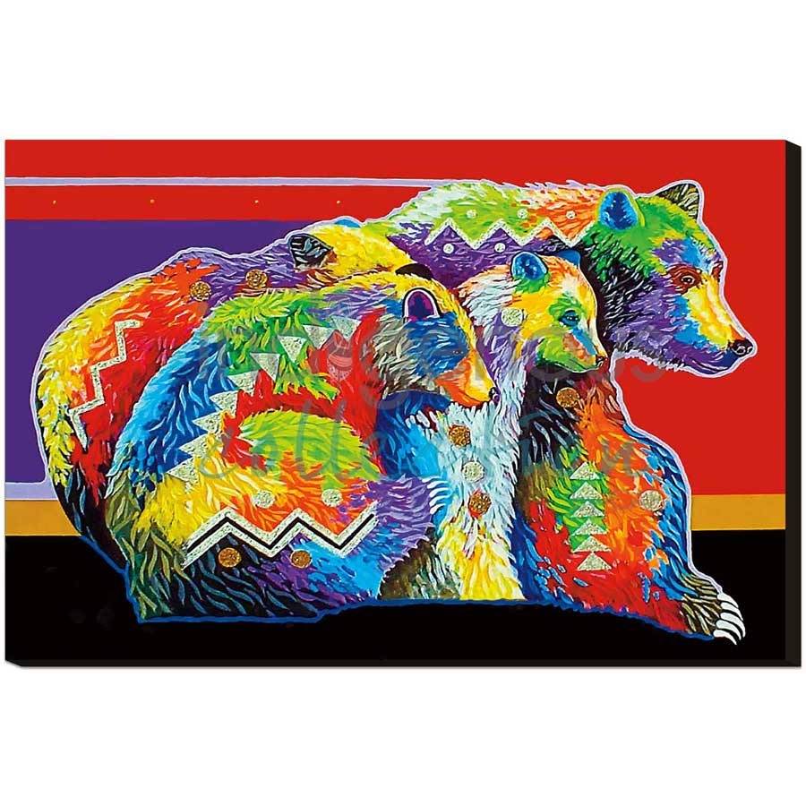 Keeping the Family Close by artist John Balloue - Cherokee. Indigenous Collection