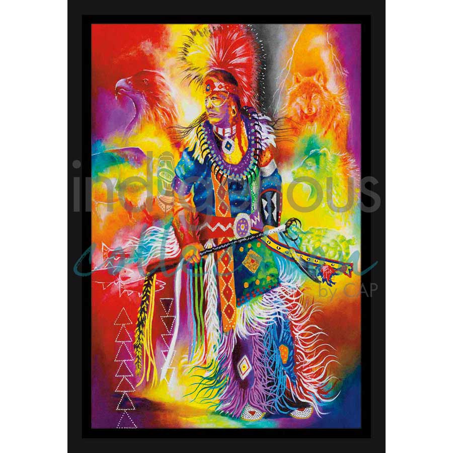 Dancing Spirits by artist John Balloue - Cherokee. Indigenous Collection