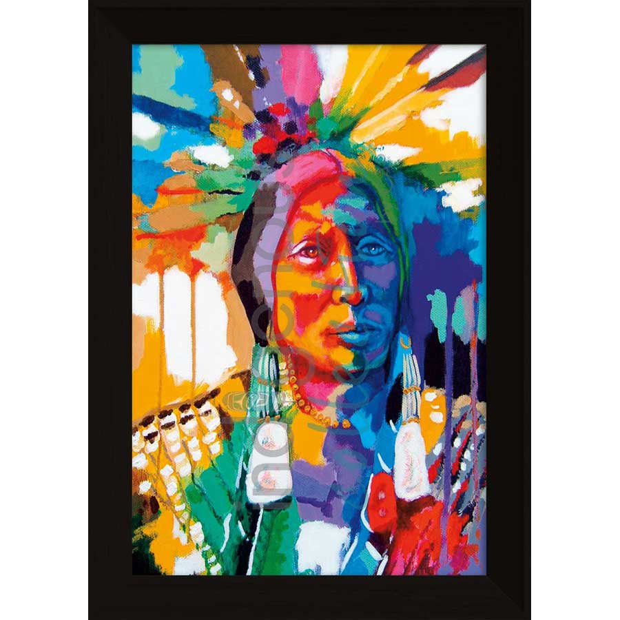 Many Horns by artist John Balloue - Cherokee. Indigenous Collection