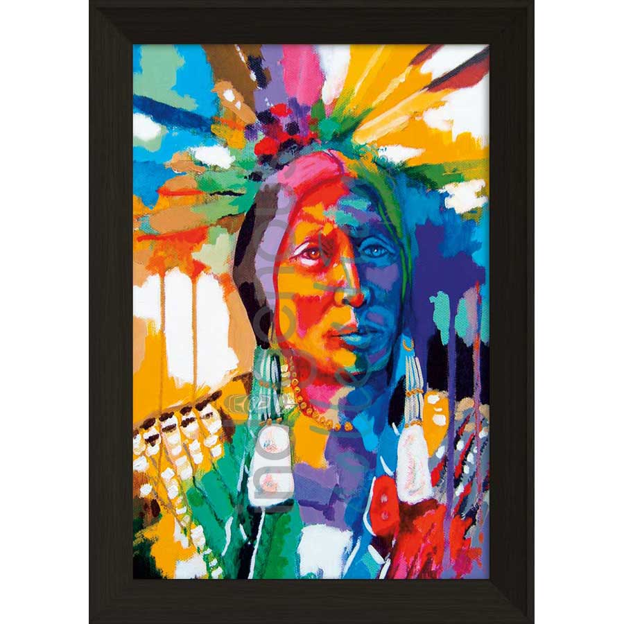 Many Horns by artist John Balloue - Cherokee. Indigenous Collection