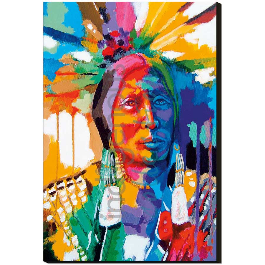 Many Horns by artist John Balloue - Cherokee. Indigenous Collection