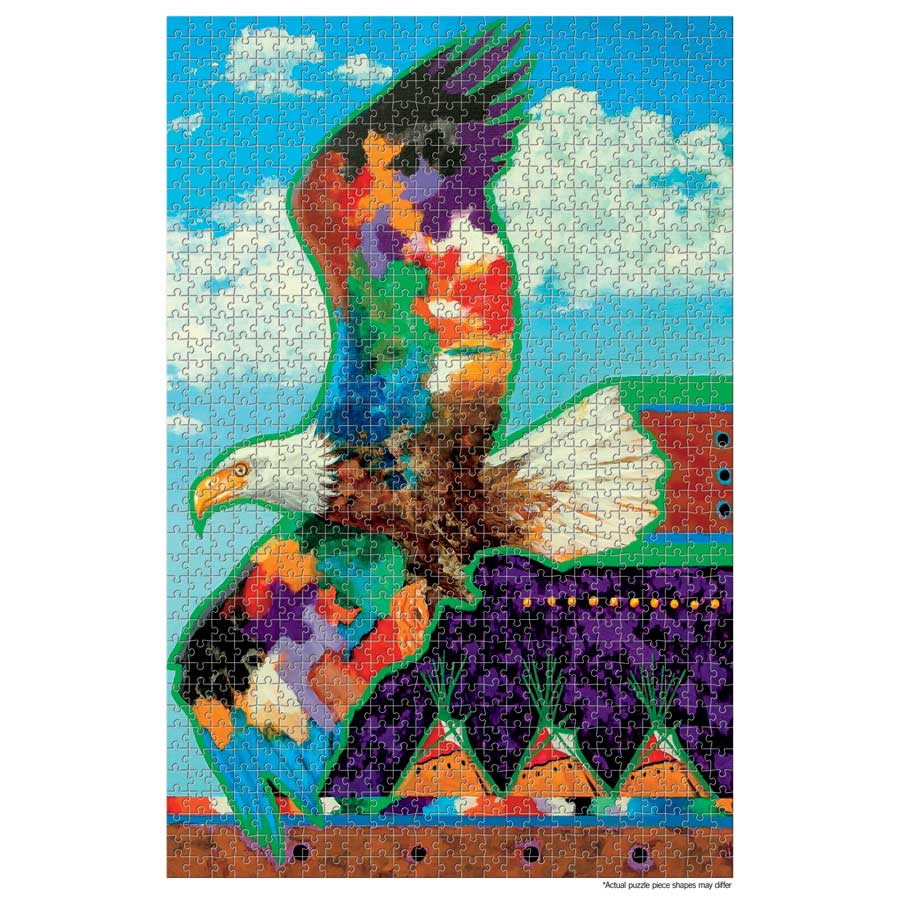 Messenger From Above Puzzle - 1000 Pcs by artist John Balloue. Indigenous Collection.