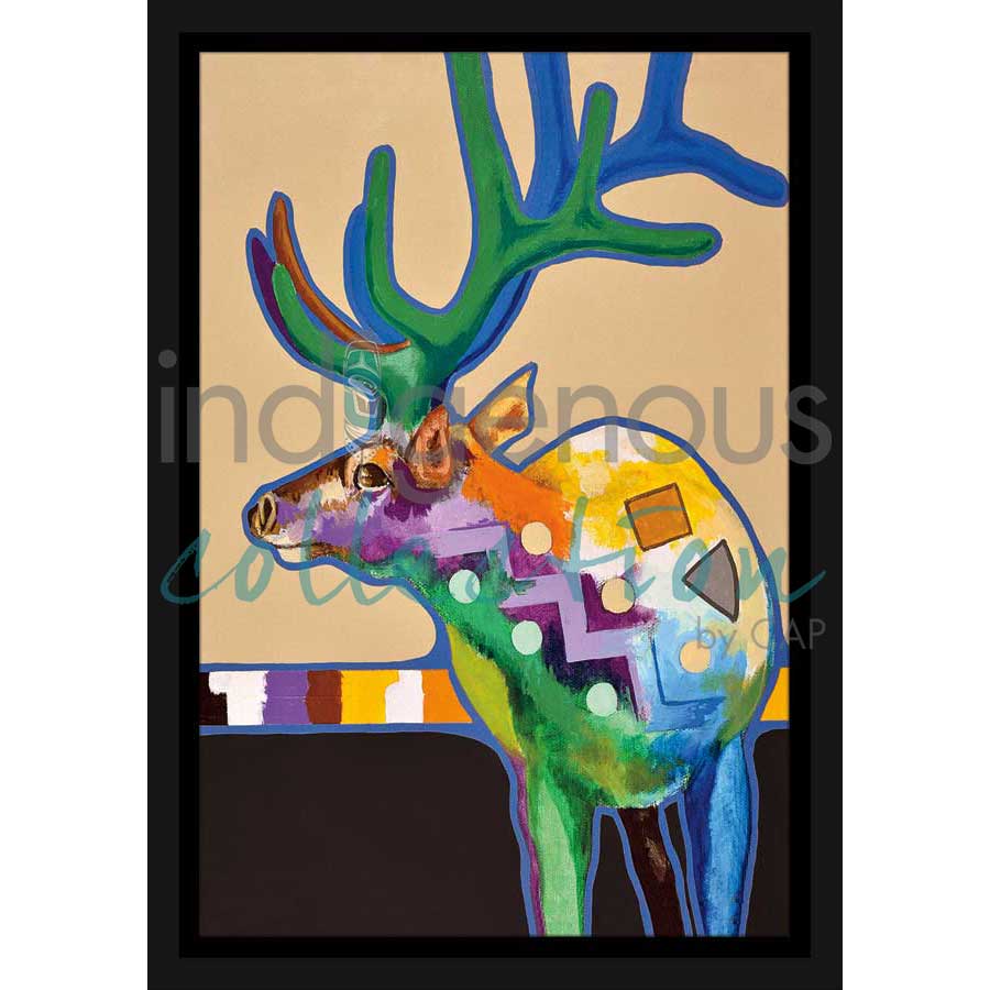 Eddy Elk by artist John Balloue - Cherokee. Indigenous Collection