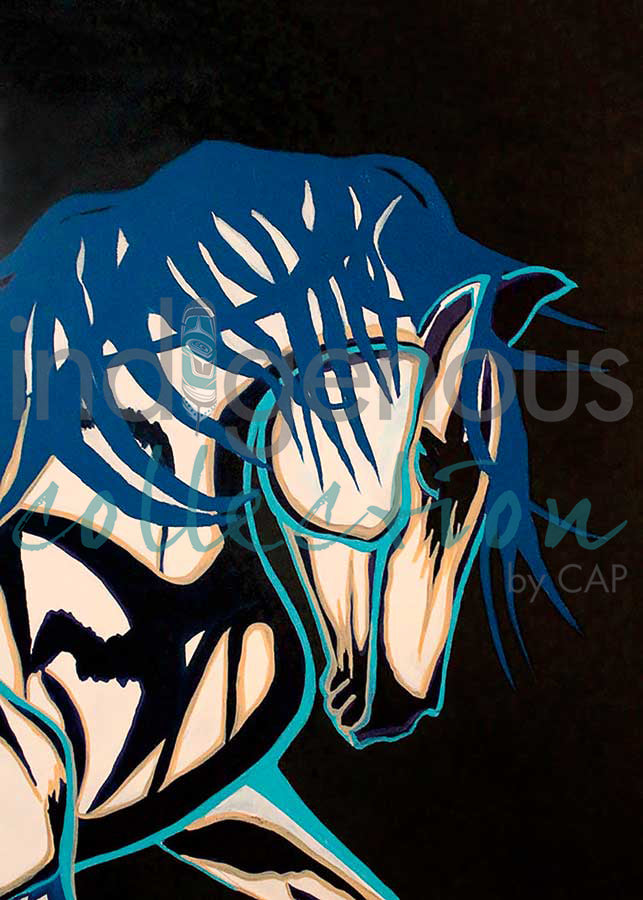 Blue Pony by artist Eric Tippeconnic