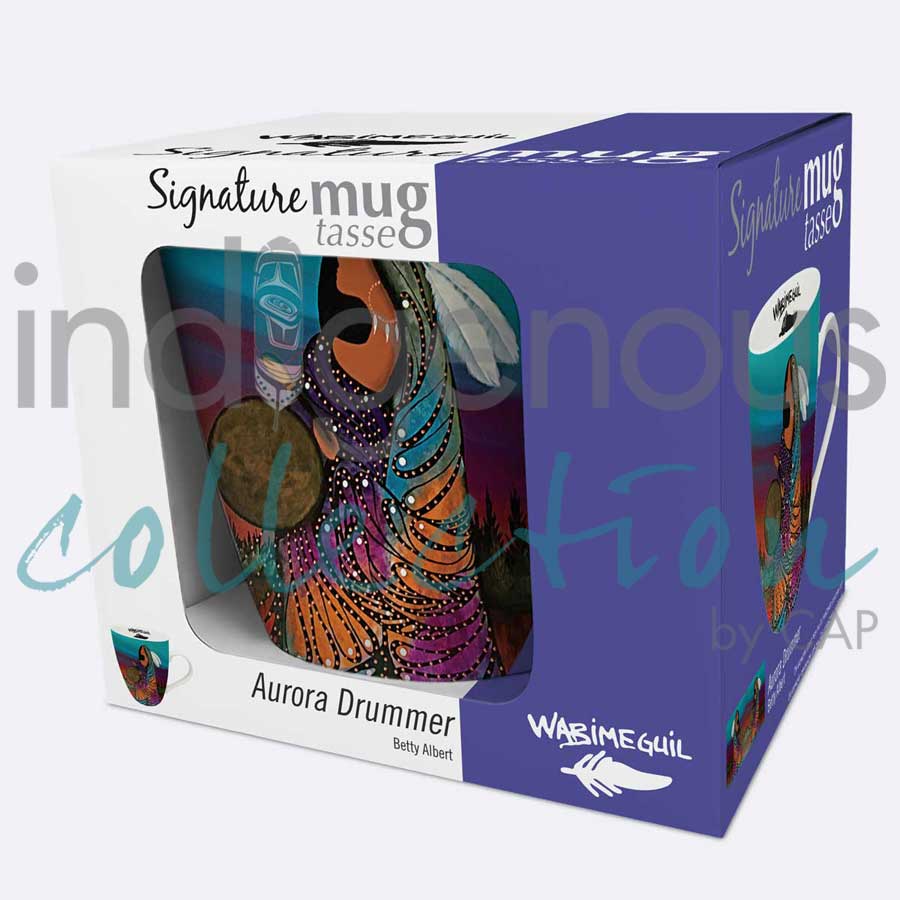 Aurora Drummer 18 oz. Signature Mug by artist Betty Albert