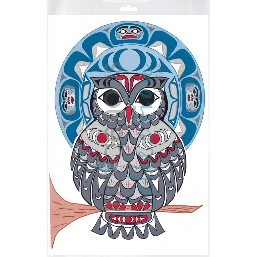 Owl by artist Angela Kimble - Coast Salish/Nuu-Chah-Nulth. Indigenous Collection