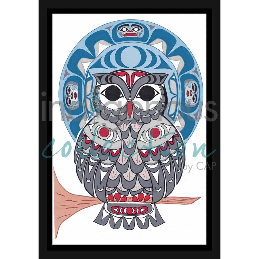 Owl by artist Angela Kimble - Coast Salish/Nuu-Chah-Nulth. Indigenous Collection
