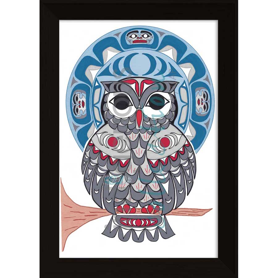 Owl by artist Angela Kimble - Coast Salish/Nuu-Chah-Nulth. Indigenous Collection