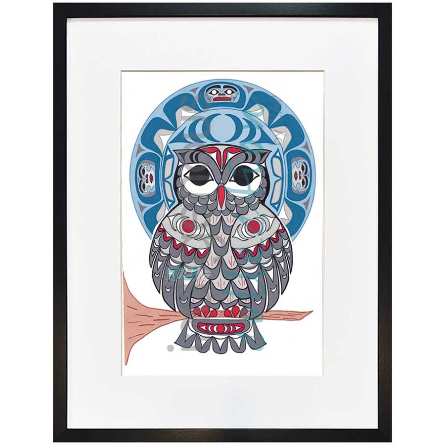 Owl by artist Angela Kimble - Coast Salish/Nuu-Chah-Nulth. Indigenous Collection