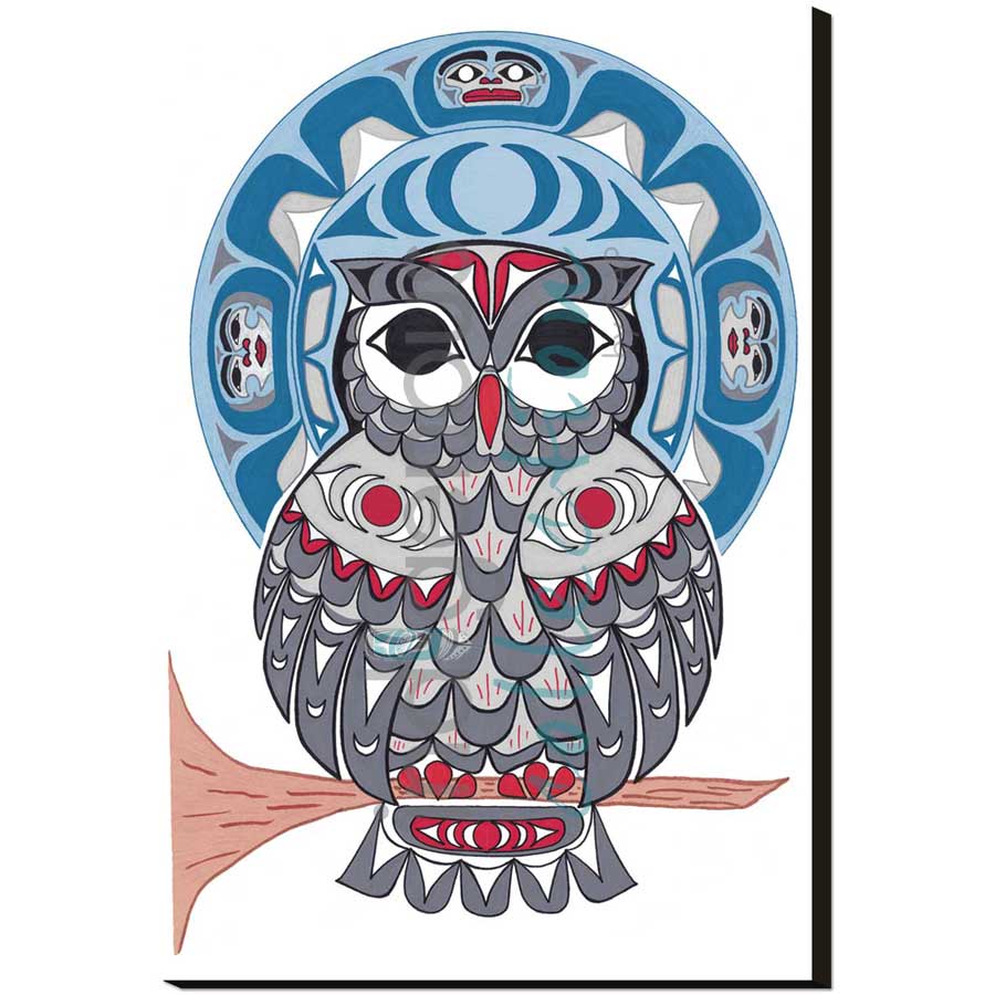 Owl by artist Angela Kimble - Coast Salish/Nuu-Chah-Nulth. Indigenous Collection