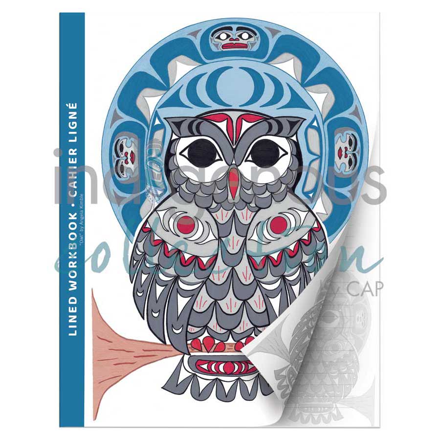Owl Workbook by artist Angela Kimble. Indigenous Collection.