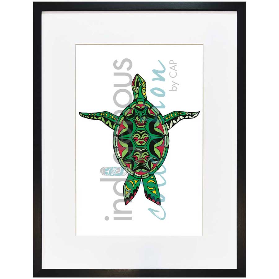 Turtle by artist Angela Kimble - Coast Salish/Nuu-Chah-Nulth. Indigenous Collection