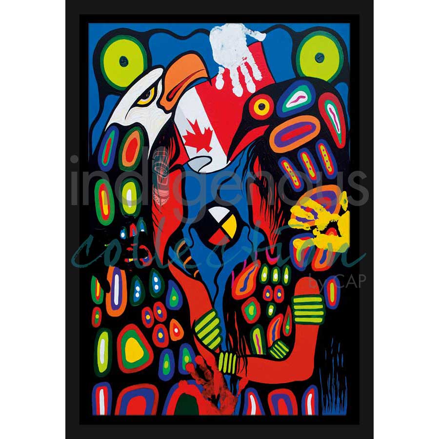 Four Direction Dialogue by artist Frank Polson - Algonquin. Indigenous Collection