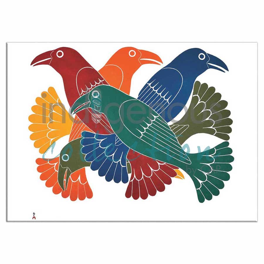 Spectacular Ravens Magnets by artist Kenojuak Ashevak