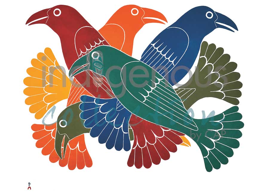 Spectacular Ravens by artist Kenojuak Ashevak