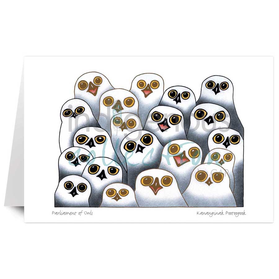 Parliament of Owls by artist Kananginak Pootoogook