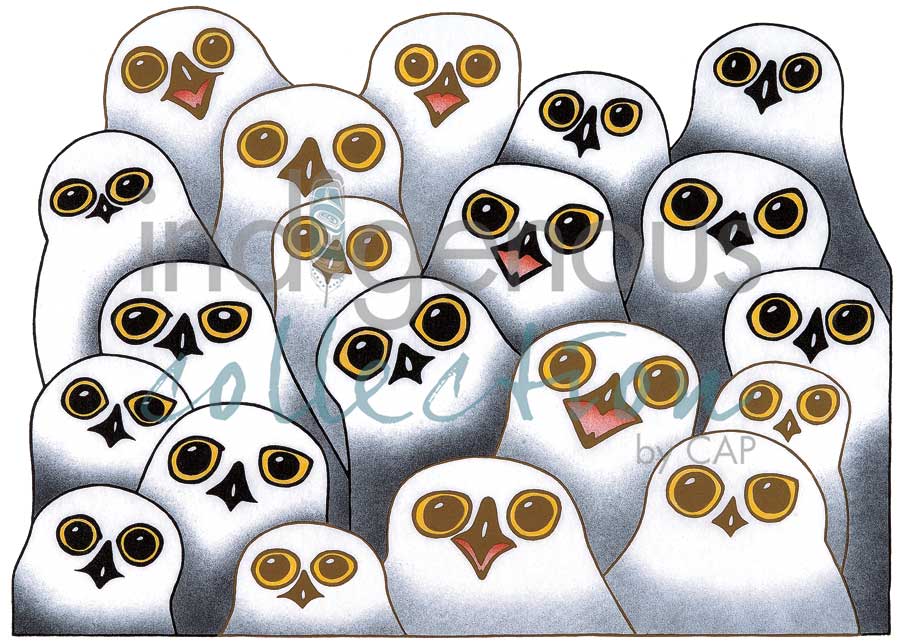 Parliament of Owls by artist Kananginak Pootoogook